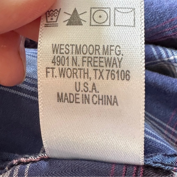 Panhandle Slims Rough Stock Western shirt, pearl snap, contrasting cuffs, XL - Picture 8 of 11